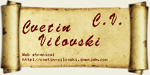 Cvetin Vilovski vizit kartica